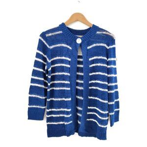 Marc New York by Andrew Marc Blue Striped Cardigan